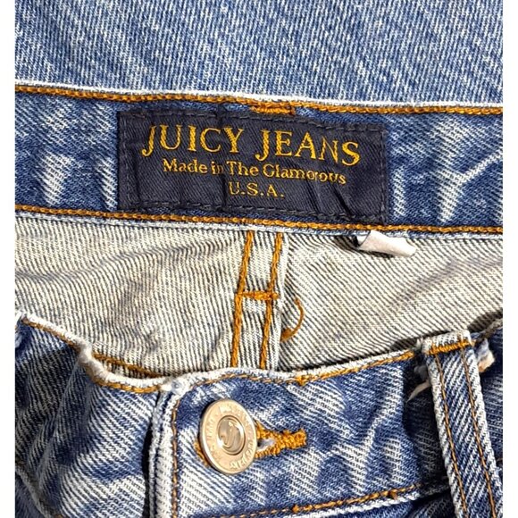Juicy Jeans size 32 Classic Boot Cut Denim Blue Jeans Made In USA - Picture 2 of 9